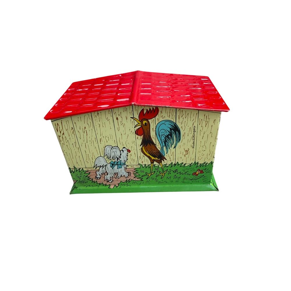 Vintage Tin Litho Dog House Mechanical Coin Bank
Made in Hungary - Picture 4 of 8